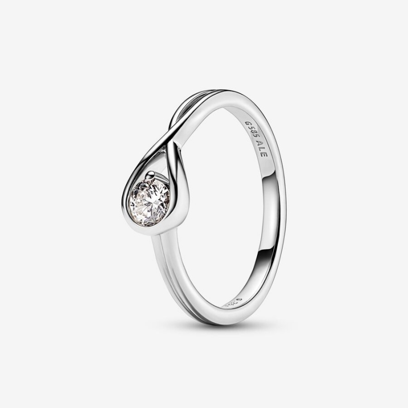 Sterling Silver Pandora Brilliance 0.25 ct tw Lab-Created Diamond Rings | QSUO86257