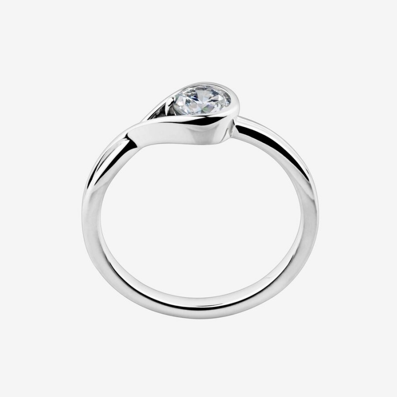 Sterling Silver Pandora Brilliance 0.50 ct tw Rings | XIUW57463