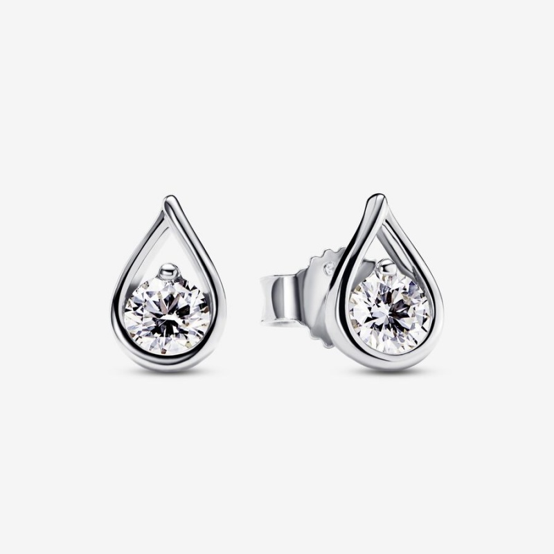 Sterling Silver Pandora Brilliance 0.50 ct tw Earrings | ZXWQ50247