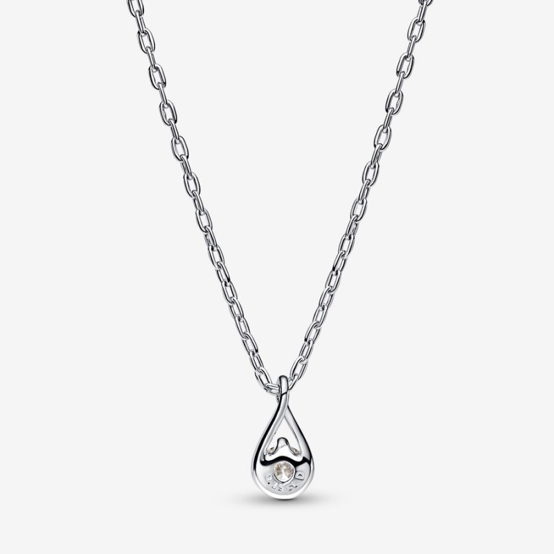 Sterling Silver Pandora Brilliance Lab-created 0.15 ct tw Diamond Chain Necklaces | BVAX35289