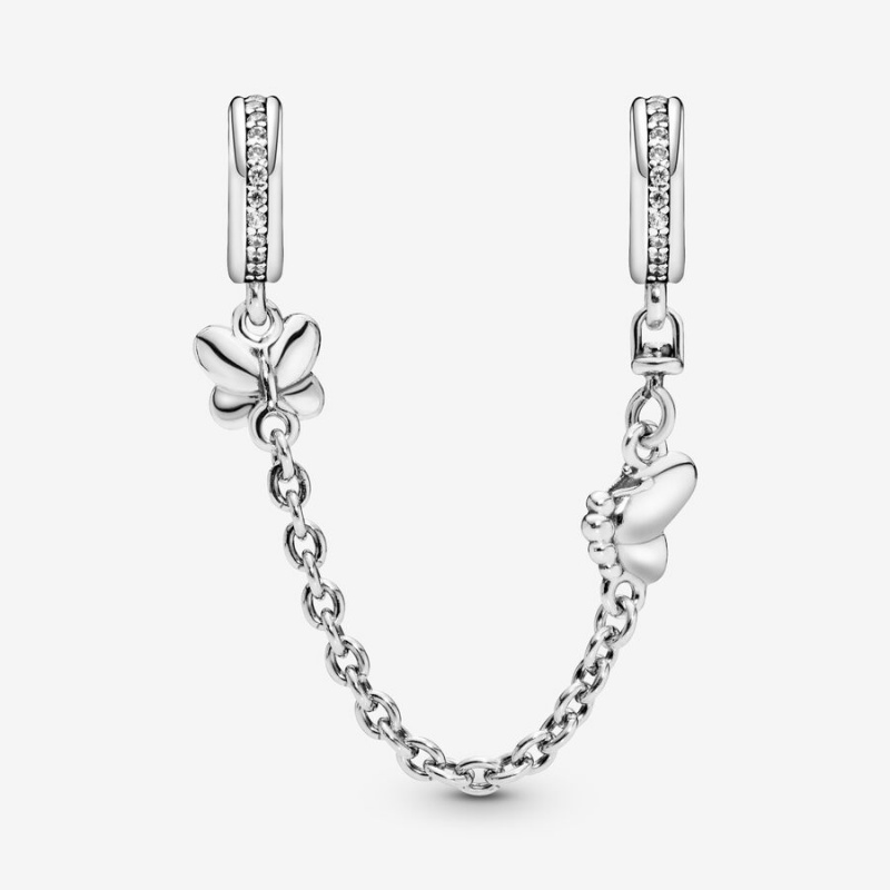 Sterling Silver Pandora Butterfly Safety Safety Chains | ZALO54038