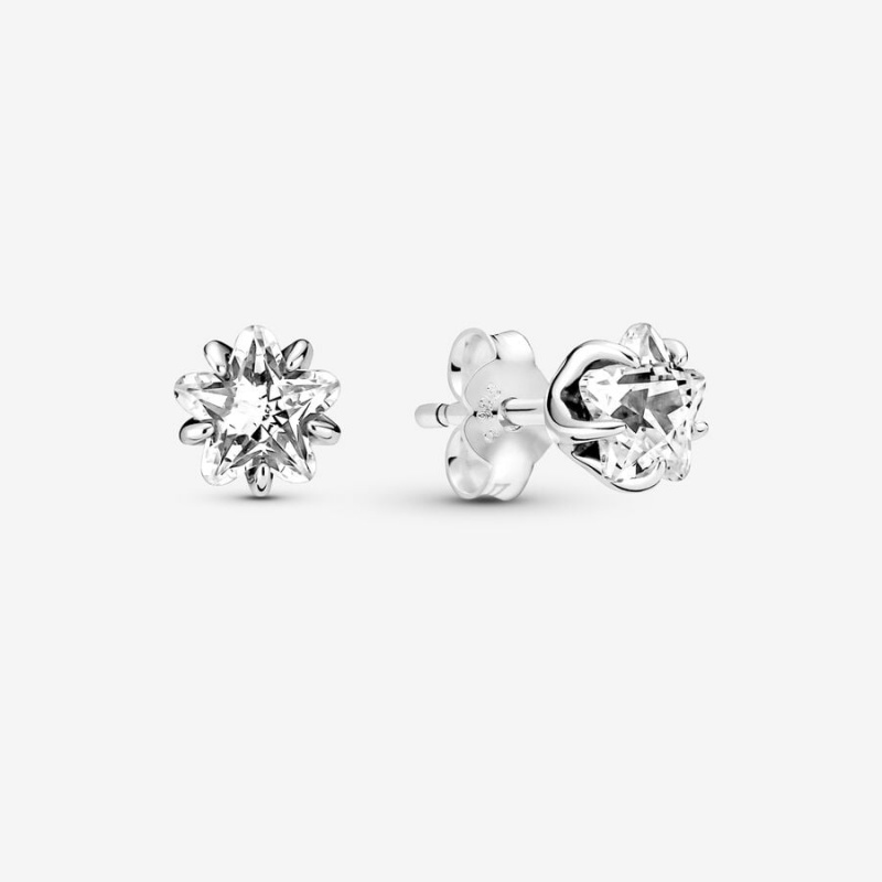 Sterling Silver Pandora Celestial Sparkling Stars Stud Earrings | HASU47035