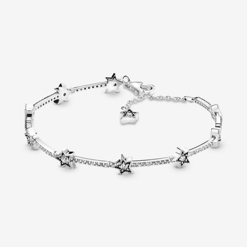 Sterling Silver Pandora Celestial Stars Chain Bracelets | IENL98713