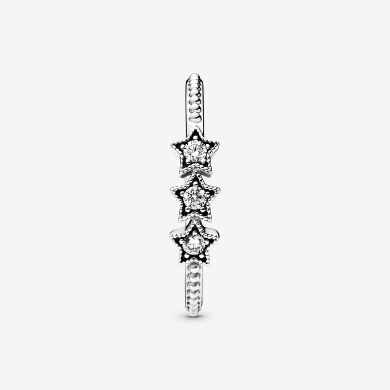 Sterling Silver Pandora Celestial Stars Statement Rings | XIBN01349