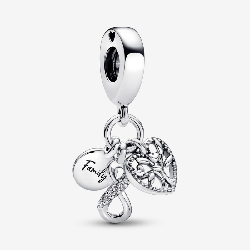 Sterling Silver Pandora Charm Holders | YQKP70943