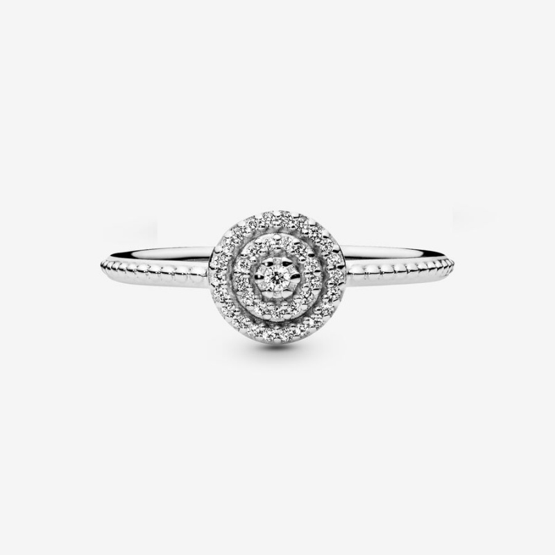 Sterling Silver Pandora Elegant Sparkle Statement Rings | MUZO35807