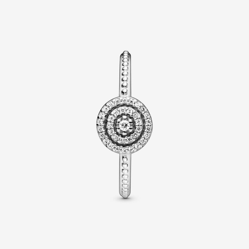 Sterling Silver Pandora Elegant Sparkle Statement Rings | MUZO35807