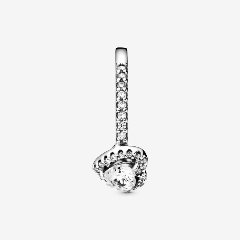 Sterling Silver Pandora Elevated Halo & Solitaire Rings | WQAY29380