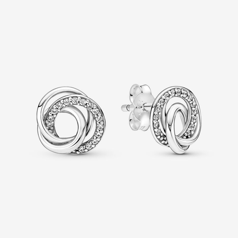 Sterling Silver Pandora Family Always Encircleds Stud Earrings | FNKL06591