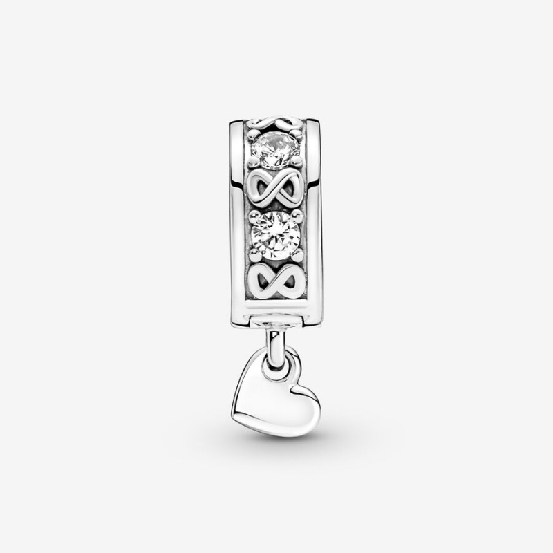 Sterling Silver Pandora Family Always Pavé Clip Clips | SCZK96485