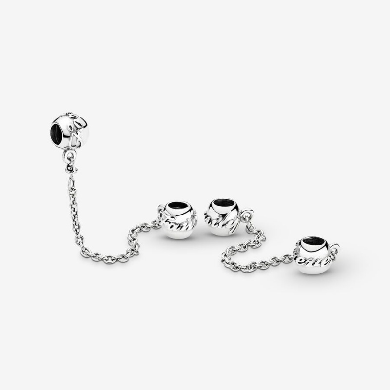 Sterling Silver Pandora Family Forever Safety Safety Chains | RDUQ23948