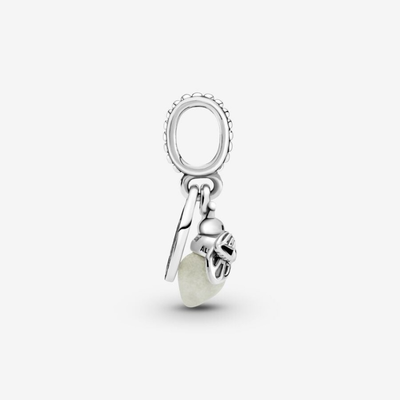 Sterling Silver Pandora Glow-in-the-dark Firefly Dangle Dangle Charms | JKAH25917