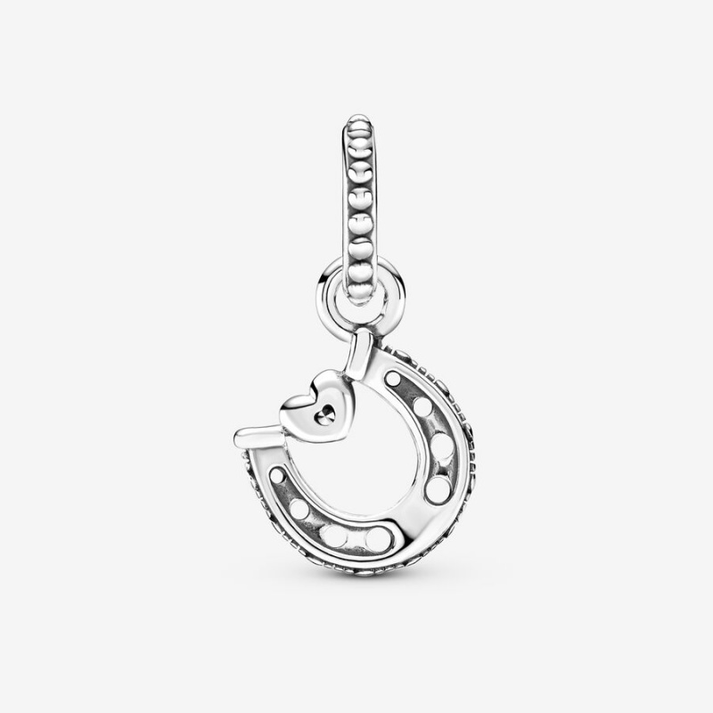 Sterling Silver Pandora Good Luck Horseshoe Dangle Dangle Charms | OTRV98467