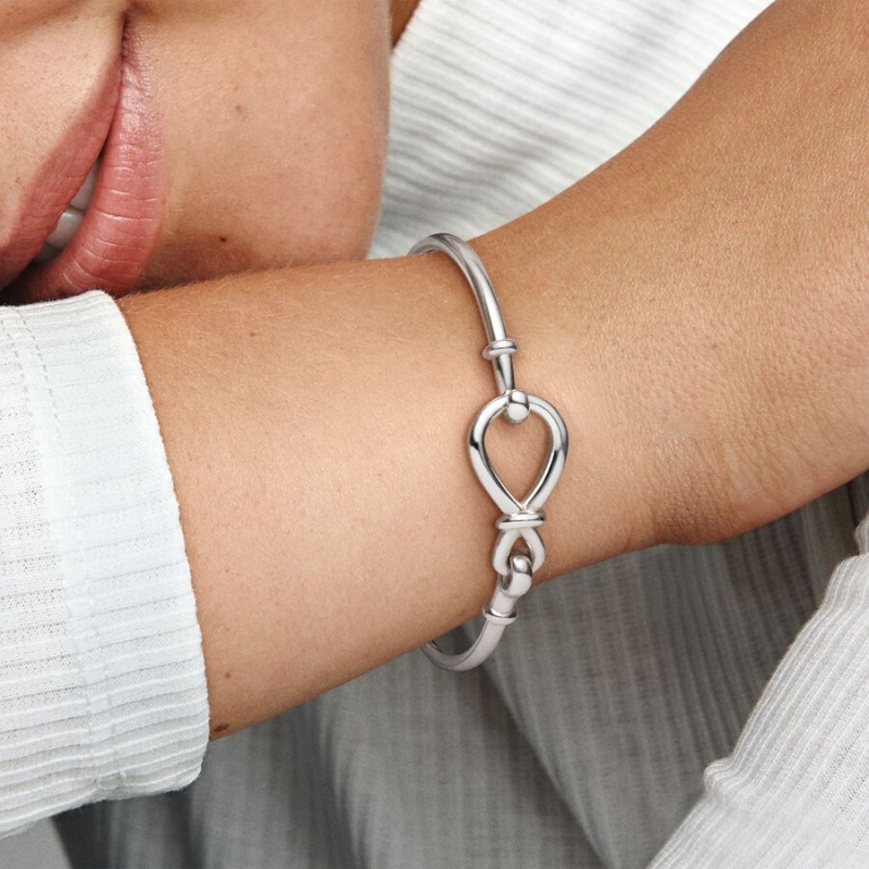 Sterling Silver Pandora Infinity Knot Bangle Bangles | SFEW21384