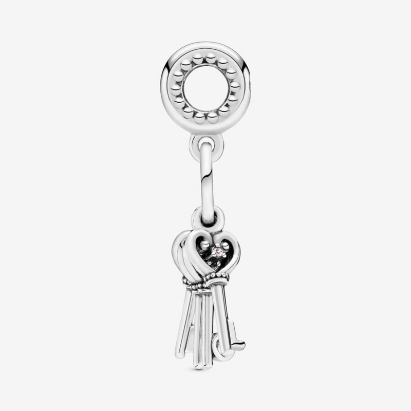 Sterling Silver Pandora Keys of Love Dangle Dangle Charms | MPIR96425