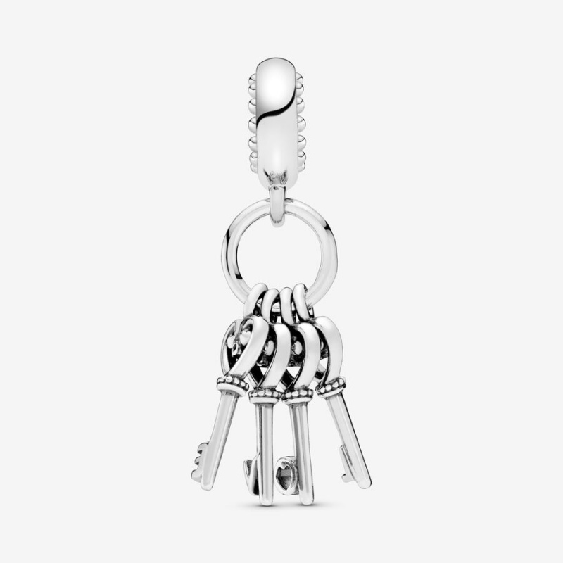 Sterling Silver Pandora Keys of Love Dangle Dangle Charms | MPIR96425