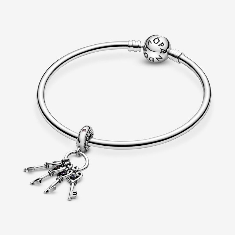 Sterling Silver Pandora Keys of Love Dangle Dangle Charms | MPIR96425