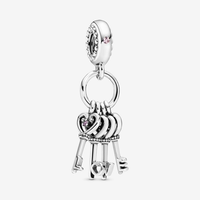 Sterling Silver Pandora Keys of Love Dangle Dangle Charms | MPIR96425