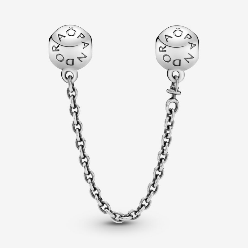 Sterling Silver Pandora Logo Safety Safety Chains | JETI80613