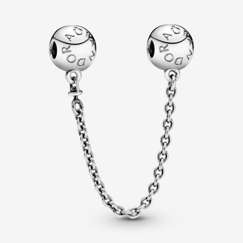 Sterling Silver Pandora Logo Safety Safety Chains | JETI80613