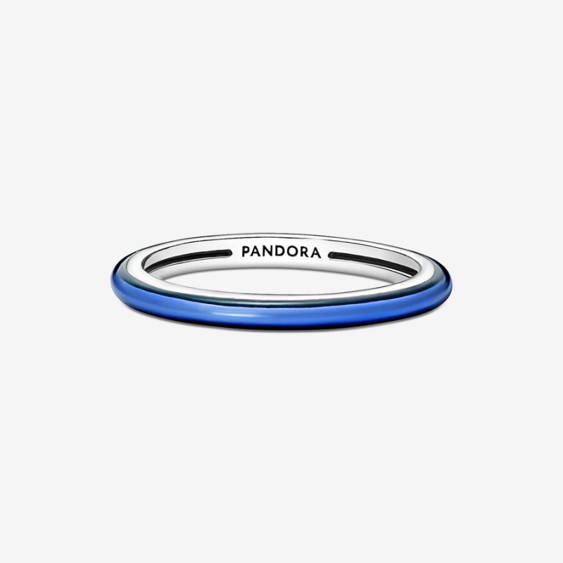 Sterling Silver Pandora ME Electric Blue Stackable Rings | JECL47381