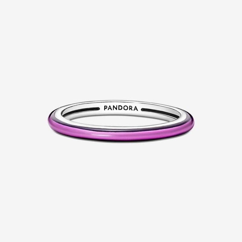 Sterling Silver Pandora ME Shocking Purple Stackable Rings | MLOC12536