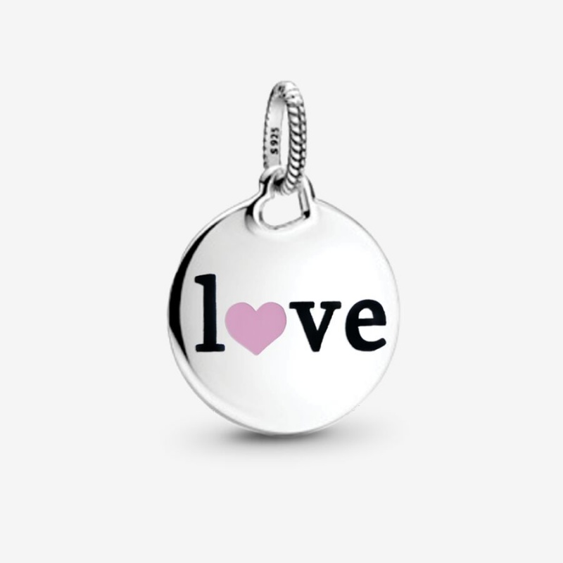 Sterling Silver Pandora Mama Love Pendants | LOKN49215