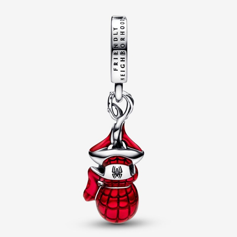 Sterling Silver Pandora Marvel Hanging Spider-Man Dangle Dangle Charms | RJPS48935