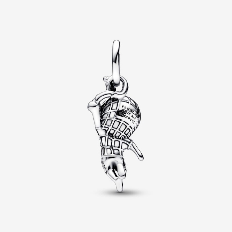 Sterling Silver Pandora Marvel Spider-Man Pavé Pendants | LBOE17365