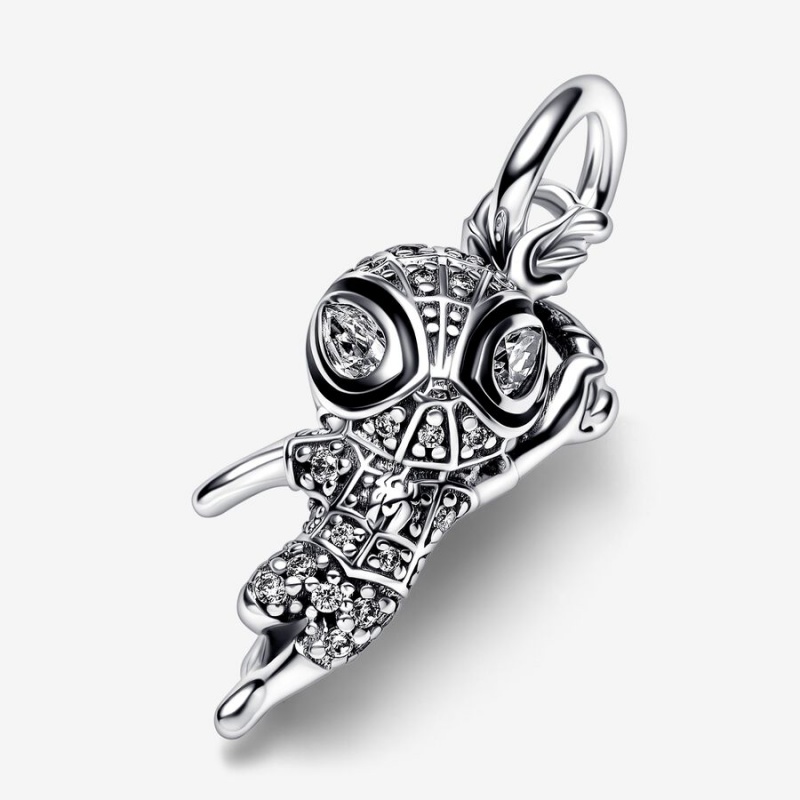 Sterling Silver Pandora Marvel Spider-Man Pavé Pendants | LBOE17365