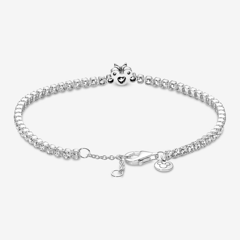 Sterling Silver Pandora Minnie Mouse Tennis Chain Bracelets | CBUF01869