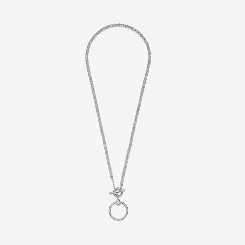 Sterling Silver Pandora Moments O T-bar Charm Pendants | HBGZ80564