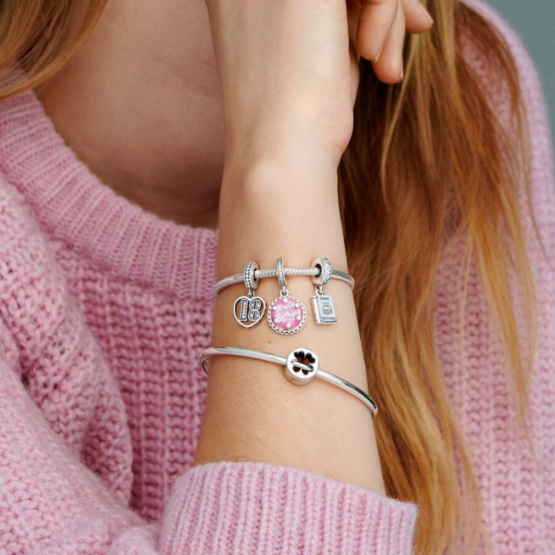 Sterling Silver Pandora Moments Snake Charm Bracelets | KYEP81742