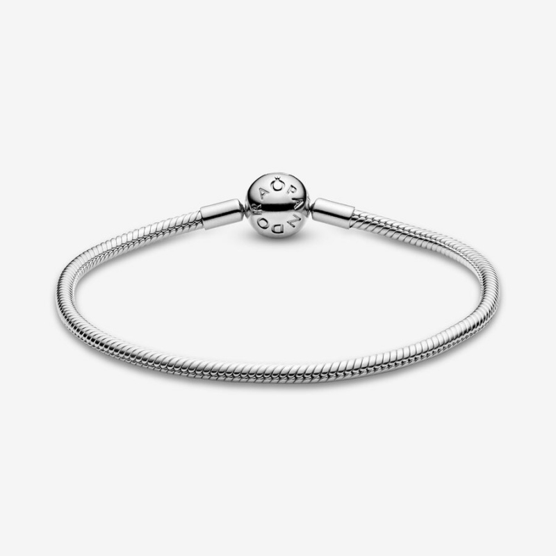 Sterling Silver Pandora Moments Snake Charm Bracelets | KYEP81742