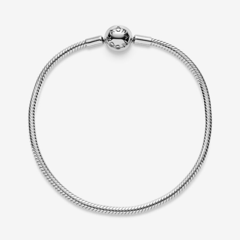 Sterling Silver Pandora Moments Snake Charm Bracelets | KYEP81742