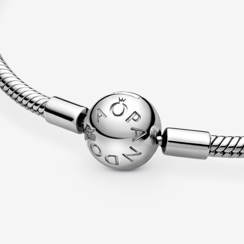 Sterling Silver Pandora Moments Snake Charm Bracelets | KYEP81742