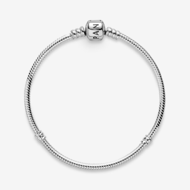 Sterling Silver Pandora Moments Snake Charm Bracelets | QJGR54602