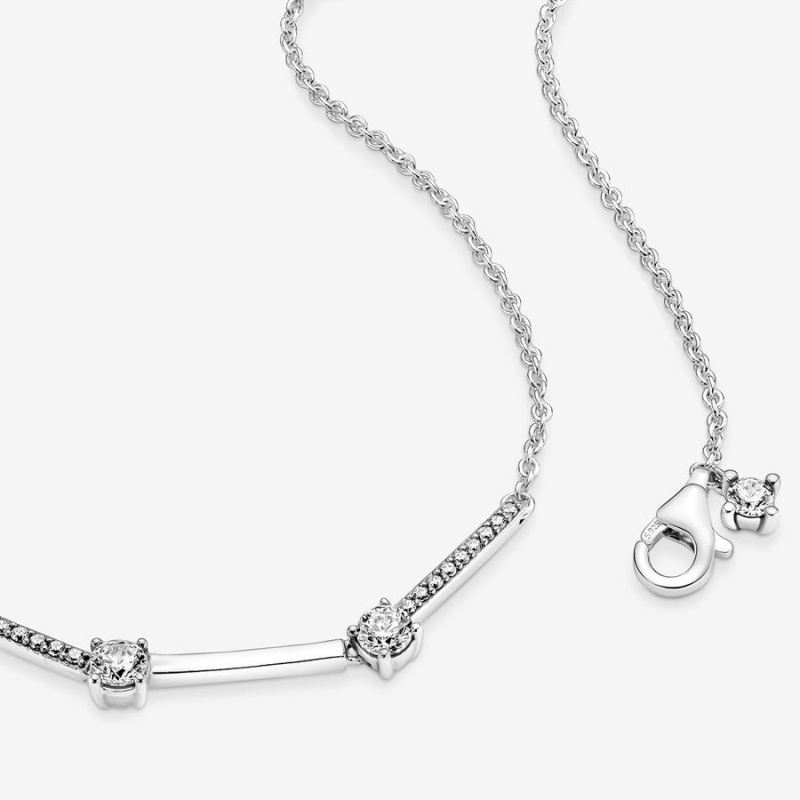 Sterling Silver Pandora Necklace & Earring Sets | CNES08769