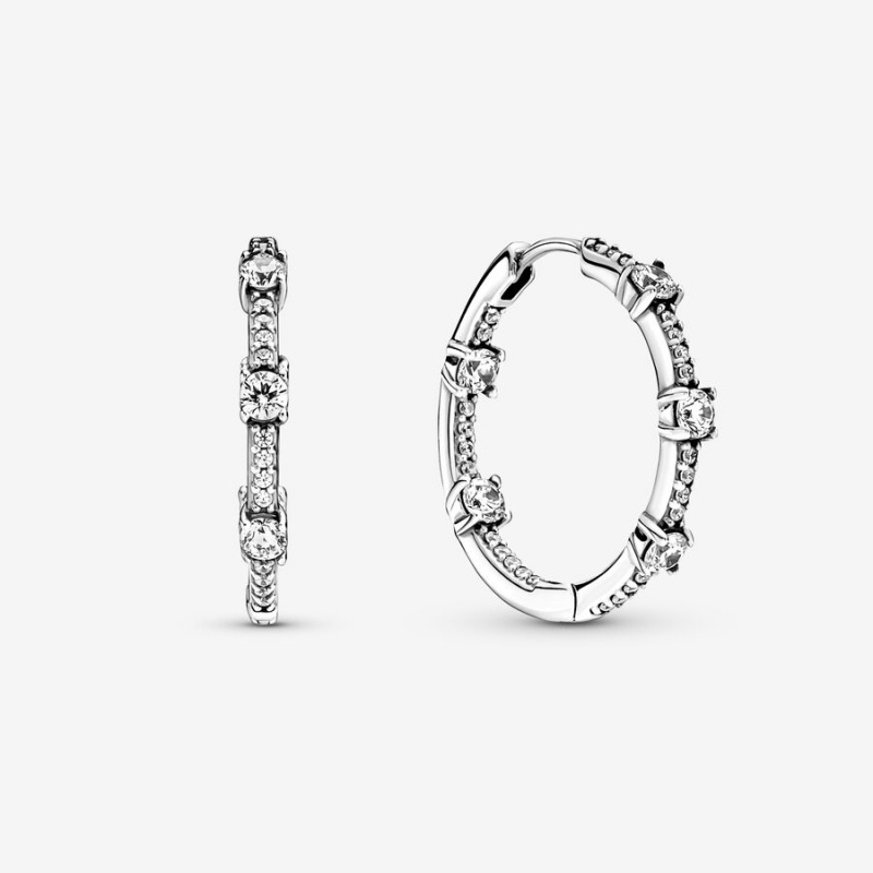 Sterling Silver Pandora Necklace & Earring Sets | CNES08769