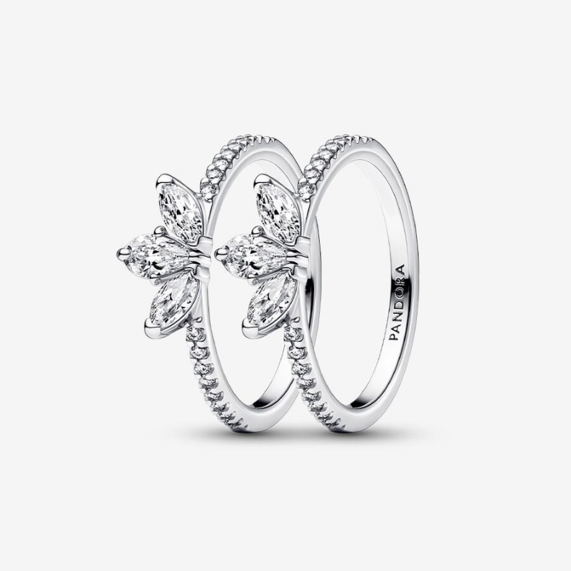 Sterling Silver Pandora Ring Sets | USWA57684