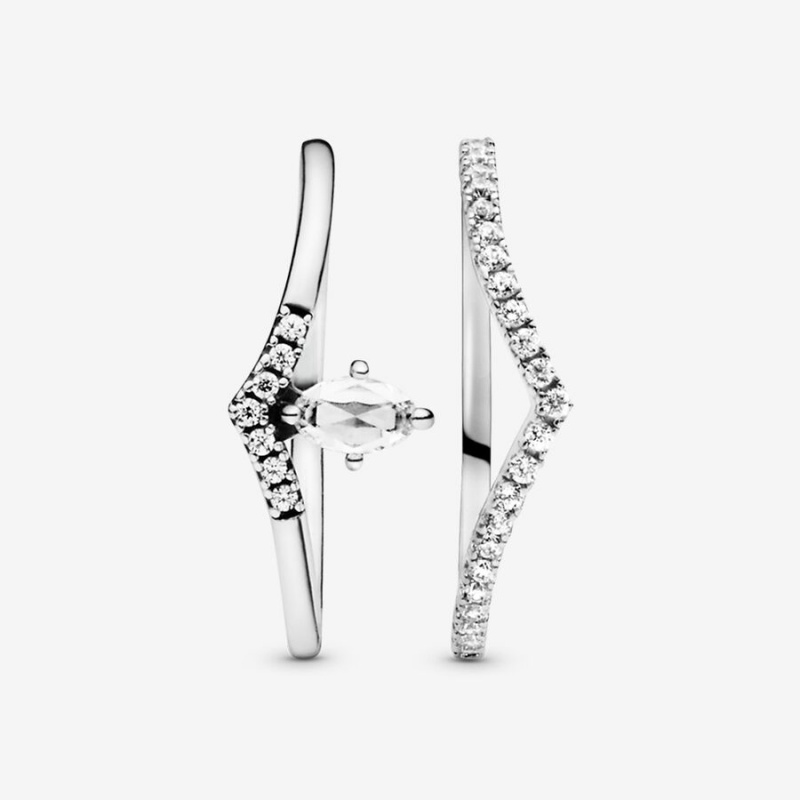 Sterling Silver Pandora Ring Sets | ZXAK96358