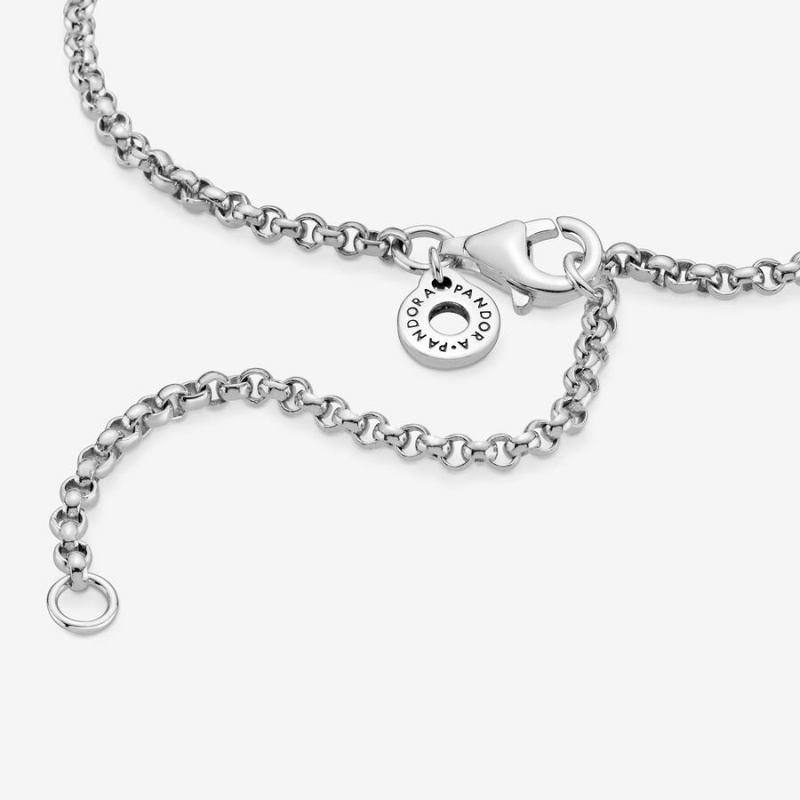 Sterling Silver Pandora Rolo Chain Necklaces | TXYH14596