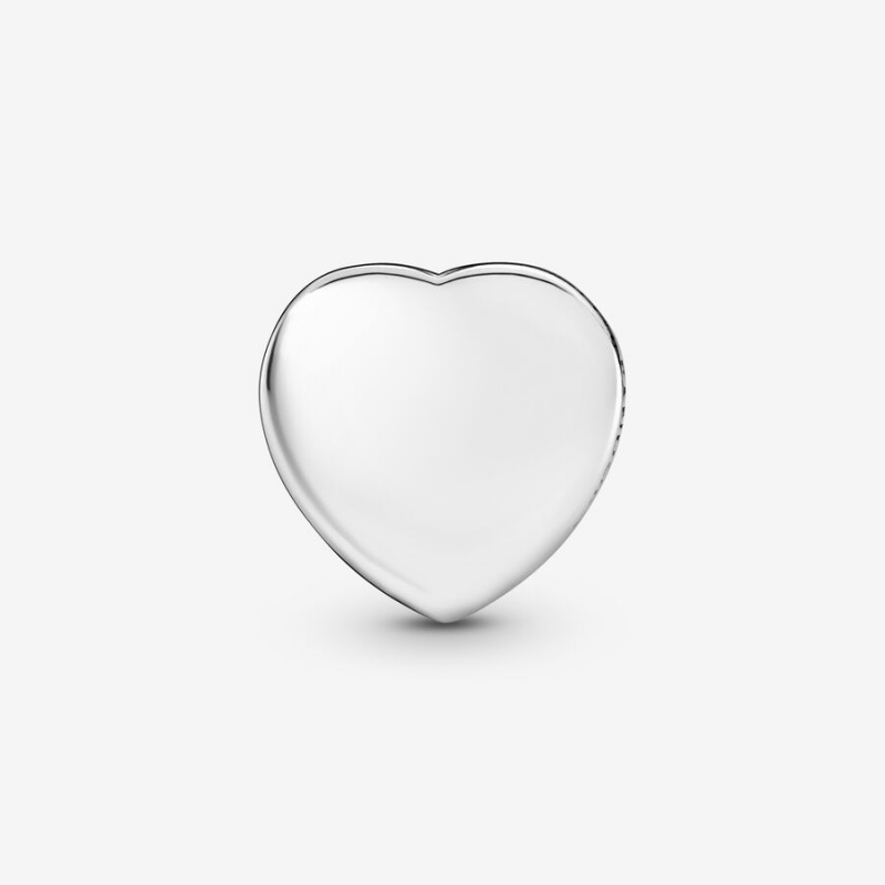 Sterling Silver Pandora Simple Heart Clip Clips | UDRO69185