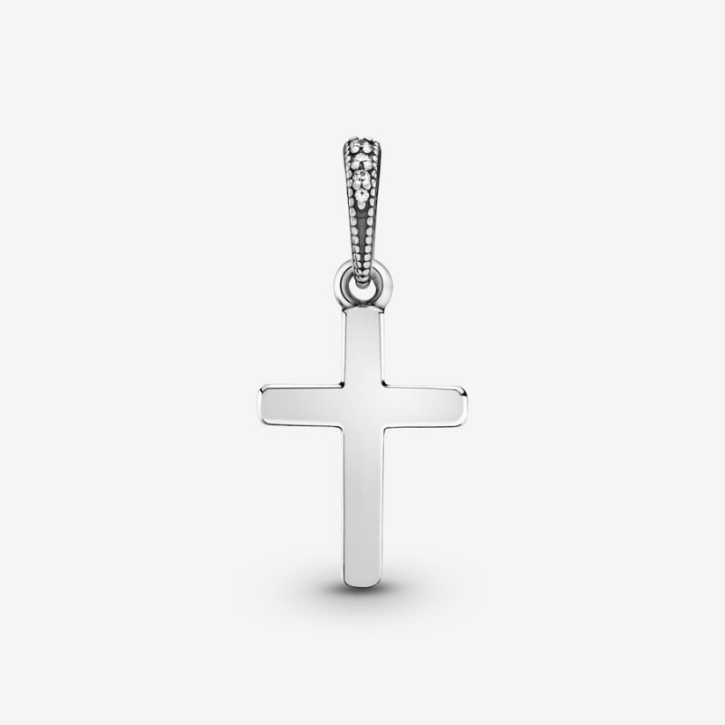 Sterling Silver Pandora Sparkling Cross Pendants | OUYA42576