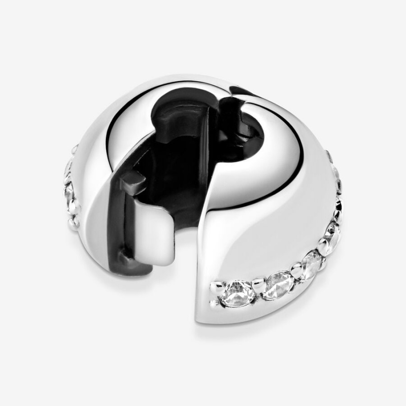 Sterling Silver Pandora Sparkling Line Clip Clips | HUQX50736