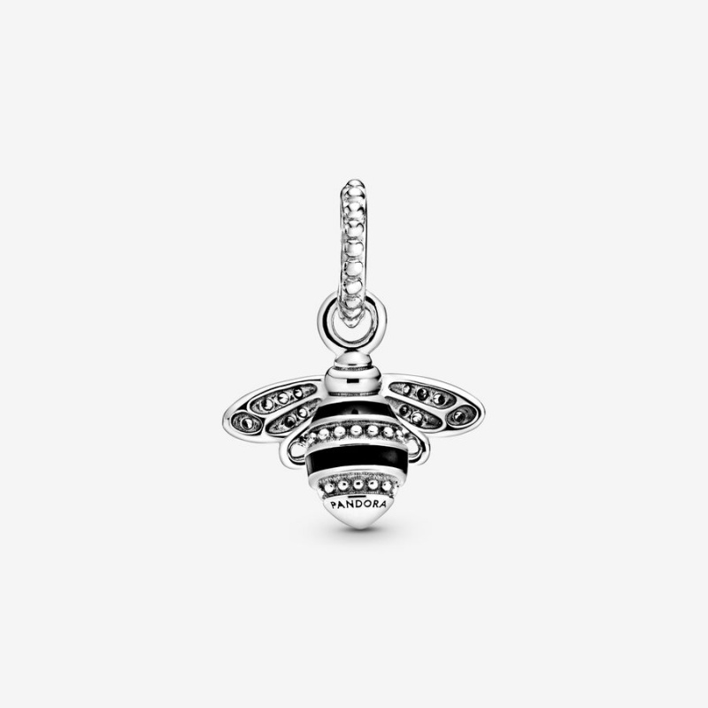 Sterling Silver Pandora Sparkling Queen Bee Pendants | FYIK71690