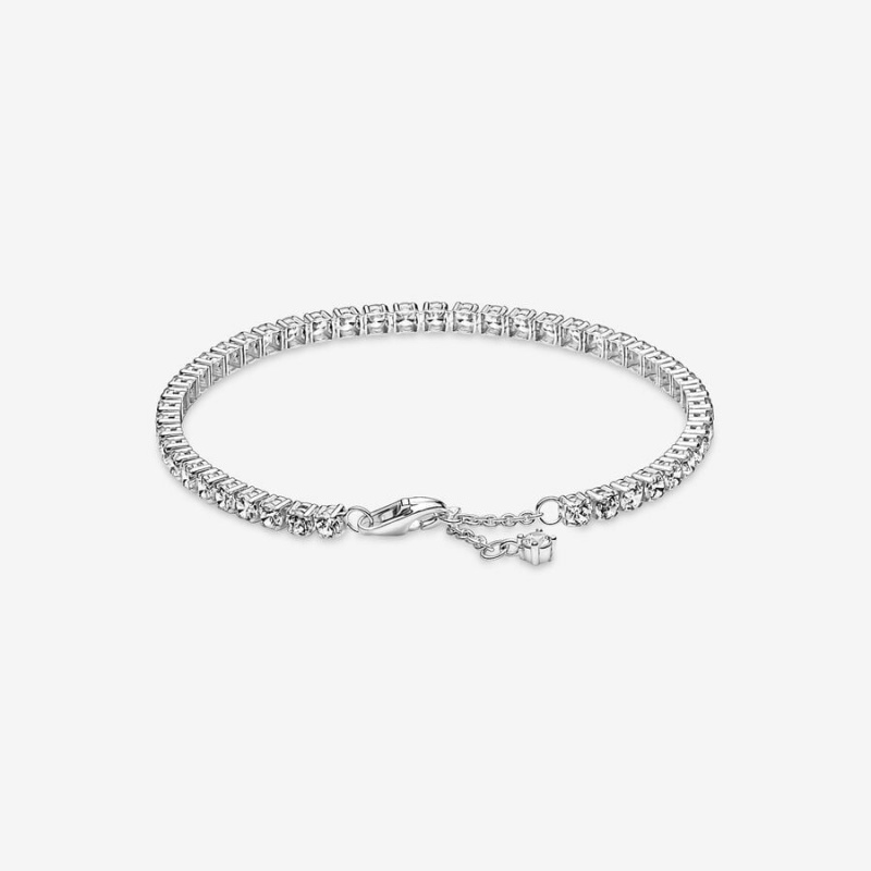 Sterling Silver Pandora Sparkling Tennis Non-charm Bracelets | QNHE50326