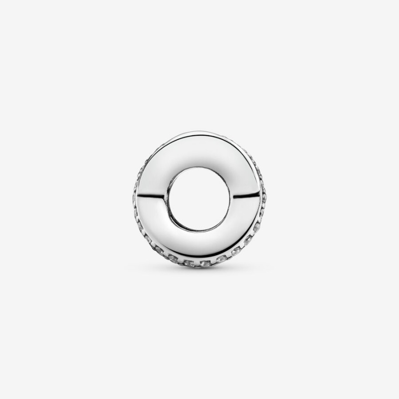 Sterling Silver Pandora Sparkling and Polished Lines Spacer Spacer Charms | QXKL58693