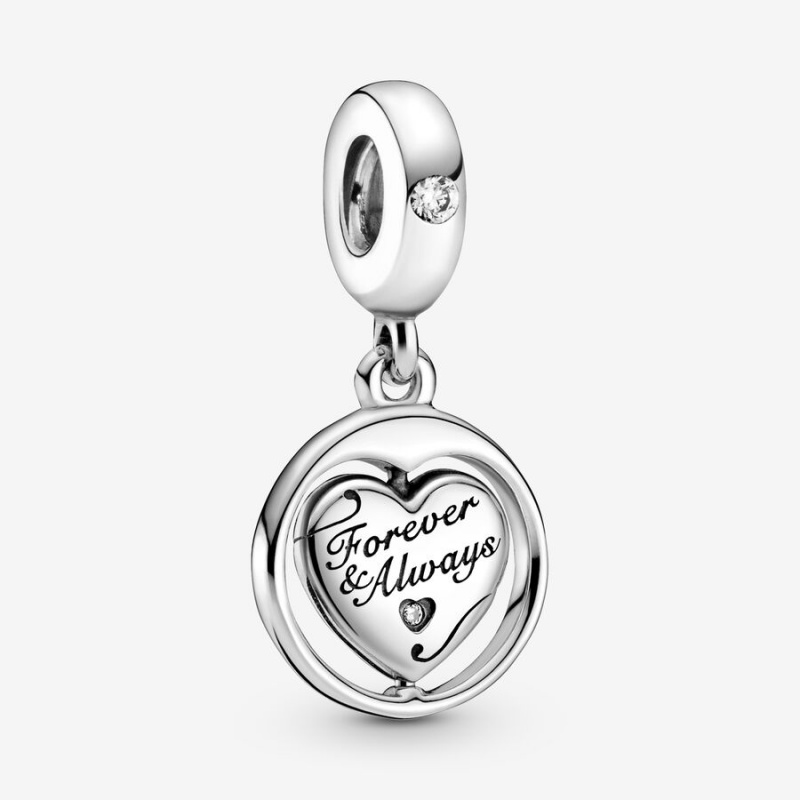 Sterling Silver Pandora Spinning Forever & Always Soulmate Dangle Dangle Charms | STFV69350