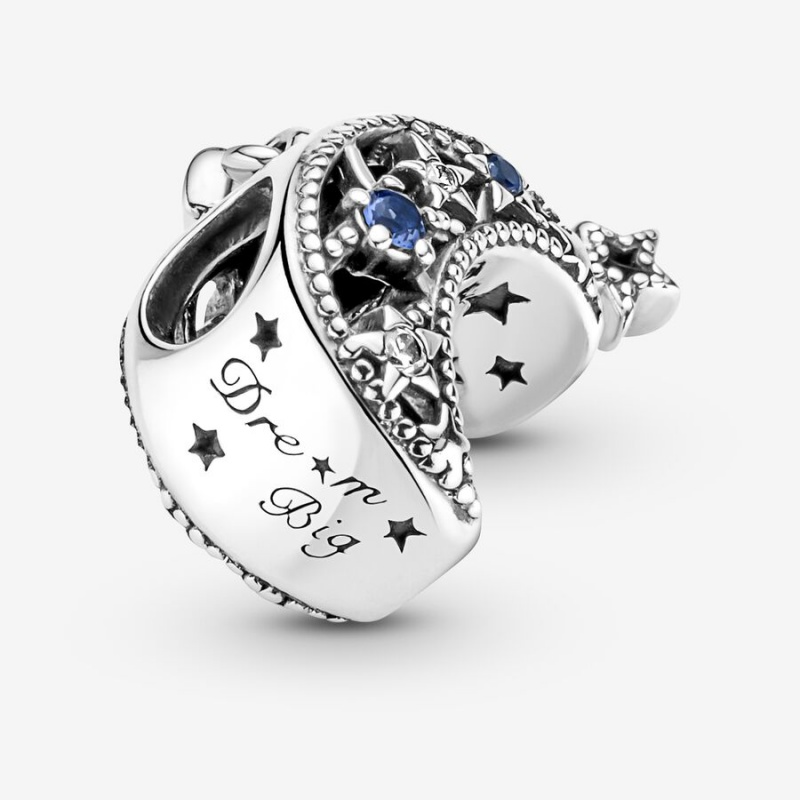 Sterling Silver Pandora Star & Crescent Moon Dangle Charms | HRAD94361